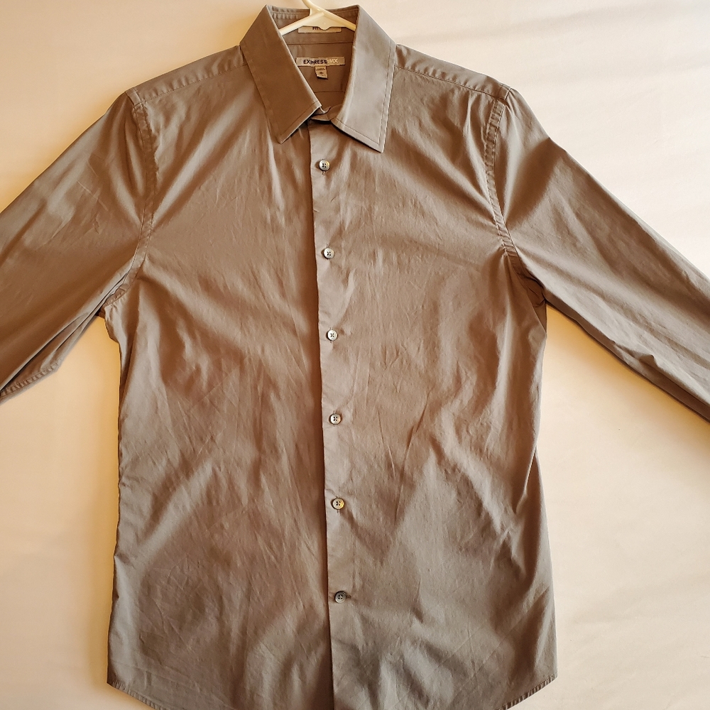 Express Mens 1MX Fitted Button Up Shirt Size M